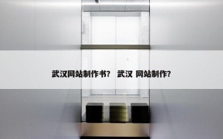 武汉网站制作书？ 武汉 网站制作？