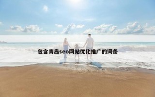 包含青岛seo网站优化推广的词条