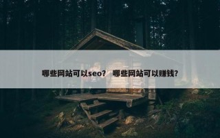 哪些网站可以seo？ 哪些网站可以赚钱？