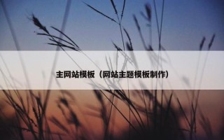 主网站模板（网站主题模板制作）