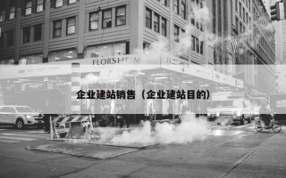 企业建站销售（企业建站目的）