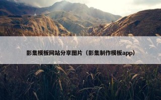 影集模板网站分享图片（影集制作模板app）