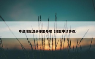 申请域名注册哪里办理（域名申请步骤）