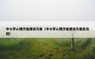 中小学心理沙盘建设方案（中小学心理沙盘建设方案及流程）