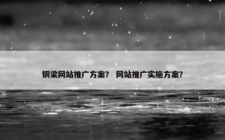 铜梁网站推广方案？ 网站推广实施方案？