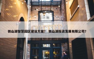 微山湖智慧园区建设方案？ 微山湖投资发展有限公司？