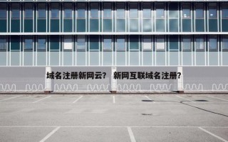 域名注册新网云？ 新网互联域名注册？
