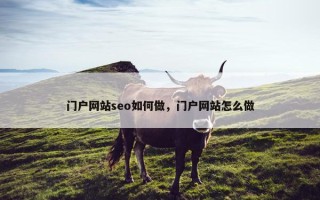 门户网站seo如何做，门户网站怎么做