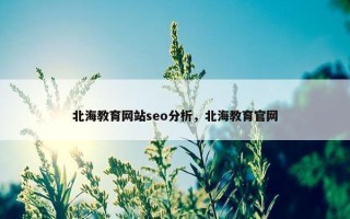 北海教育网站seo分析，北海教育官网