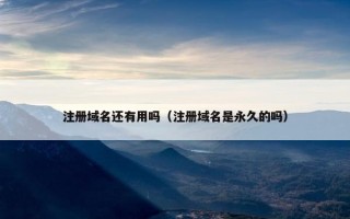 注册域名还有用吗（注册域名是永久的吗）