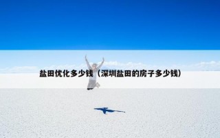 盐田优化多少钱（深圳盐田的房子多少钱）