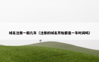 域名注册一般几年（注册的域名开始都是一年时间吗）