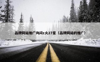 品牌网站推广询问z火27星（品牌网站的推广）