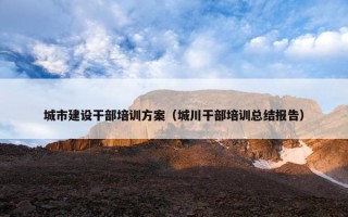 城市建设干部培训方案（城川干部培训总结报告）