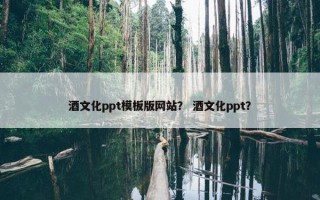 酒文化ppt模板版网站？ 酒文化ppt？