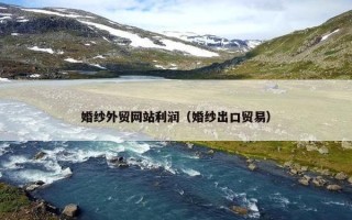 婚纱外贸网站利润（婚纱出口贸易）