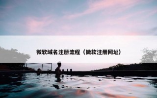 微软域名注册流程（微软注册网址）