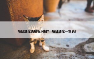 项目进度表模板网站？ 项目进度一览表？