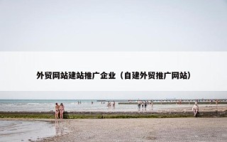 外贸网站建站推广企业（自建外贸推广网站）
