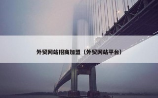 外贸网站招商加盟（外贸网站平台）