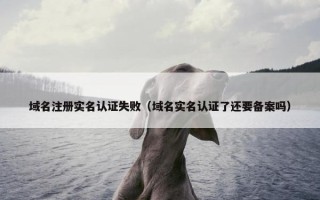 域名注册实名认证失败（域名实名认证了还要备案吗）