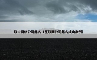 联中网络公司起名（互联网公司起名成功案例）
