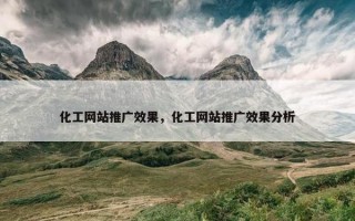 化工网站推广效果，化工网站推广效果分析