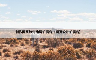 制作网页如何编辑扩展名（网页设计扩展名）