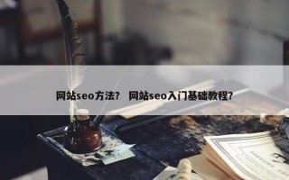 网站seo方法？ 网站seo入门基础教程？