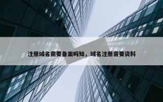 注册域名需要备案吗知，域名注册需要资料