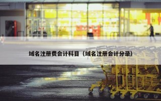 域名注册费会计科目（域名注册会计分录）