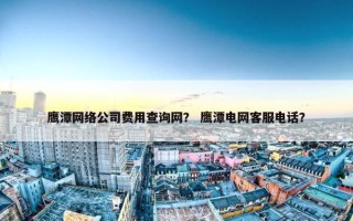 鹰潭网络公司费用查询网？ 鹰潭电网客服电话？