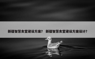 新疆智慧食堂建设方案？ 新疆智慧食堂建设方案设计？