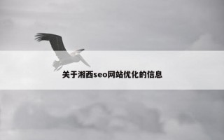 关于湘西seo网站优化的信息