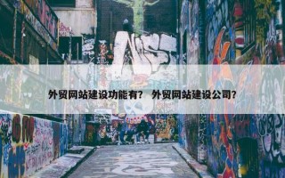 外贸网站建设功能有？ 外贸网站建设公司？