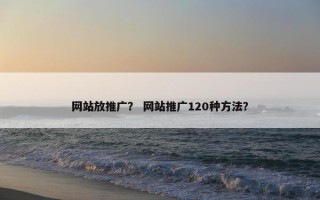 网站放推广？ 网站推广120种方法？