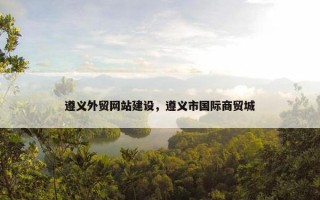 遵义外贸网站建设，遵义市国际商贸城