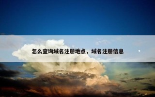 怎么查询域名注册地点，域名注册信息