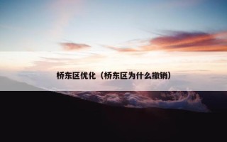 桥东区优化（桥东区为什么撤销）
