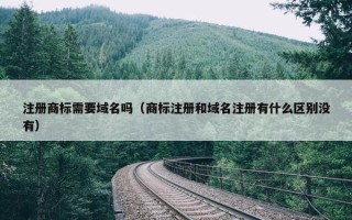 注册商标需要域名吗（商标注册和域名注册有什么区别没有）