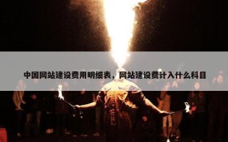中国网站建设费用明细表，网站建设费计入什么科目