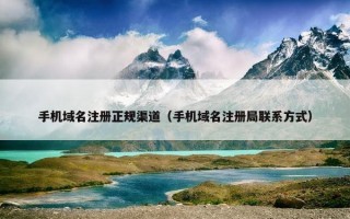 手机域名注册正规渠道（手机域名注册局联系方式）