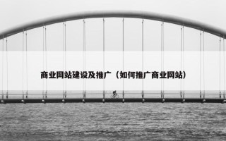 商业网站建设及推广（如何推广商业网站）