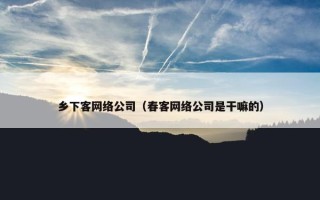 乡下客网络公司（春客网络公司是干嘛的）