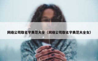 网络公司取名字典范大全（网络公司取名字典范大全女）