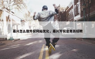 嘉兴怎么做外贸网站优化，嘉兴外贸业务员招聘