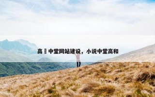 高埗中堂网站建设，小说中堂高和