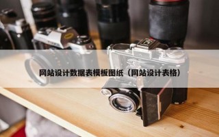 网站设计数据表模板图纸（网站设计表格）