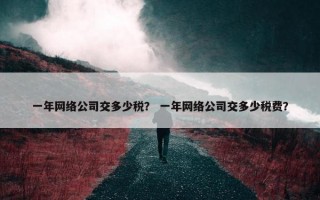 一年网络公司交多少税？ 一年网络公司交多少税费？