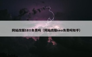 网站改版SEO负责吗（网站改版seo负责吗知乎）